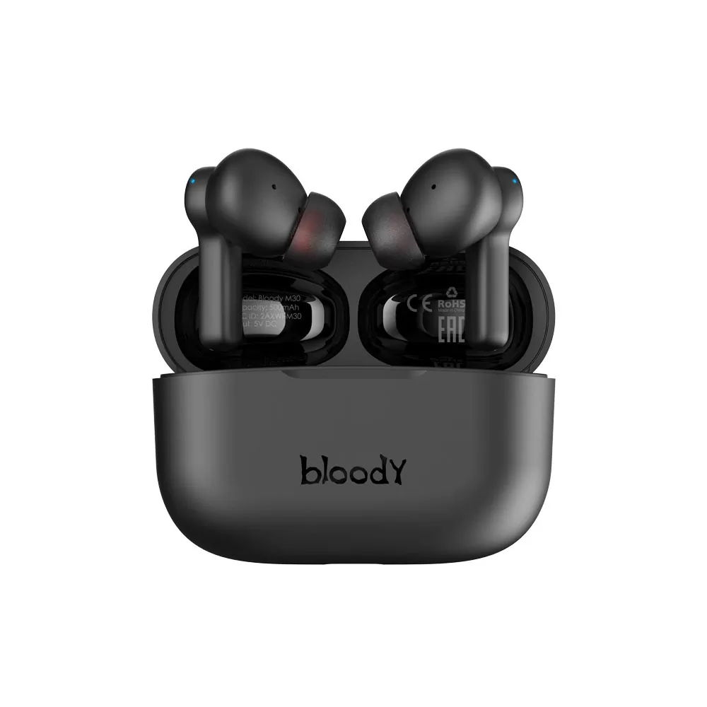 BLOODY BLUETOOTH STEREO M30 TWS HEADSET V5.0 IPX4 ΑΔΙΑΒΡΟΧΑ ΜΕ ΘΗΚΗ ΦΟΡΤΙΣΗΣ - ΜΕΤΑΦΟΡΑΣ BLACK GR - Image 7