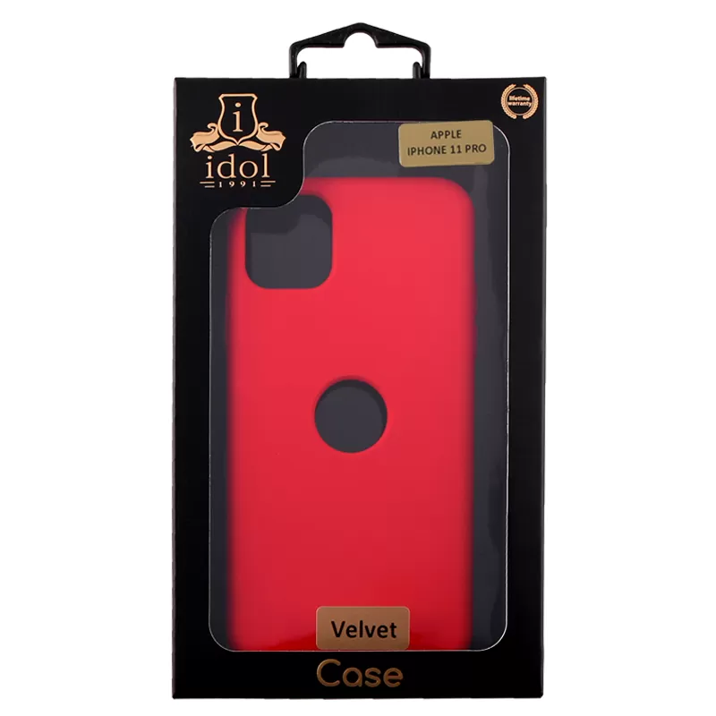 IDOL 1991 VELVET TPU ΘΗΚΗ IPHONE 11 PRO 5.8in 4 SIDE CAMERA GUARD PROTECTION RED - Image 2