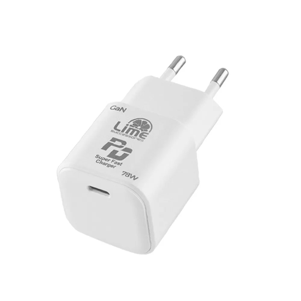 LIME TYPE C GAN PD 3.0 SUPER FAST TRAVEL LTC78W 5V 4.0A /9V 4A/ 12V 4.0A/ 15V 4.0A/ 20V 3.9A 78W WHITE - Image 7