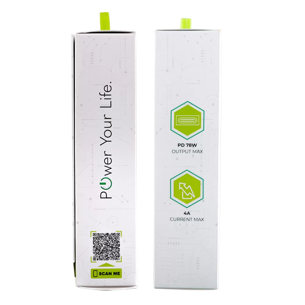 LIME TYPE C GAN PD 3.0 SUPER FAST TRAVEL LTC78W 5V 4.0A /9V 4A/ 12V 4.0A/ 15V 4.0A/ 20V 3.9A 78W WHITE - Image 3