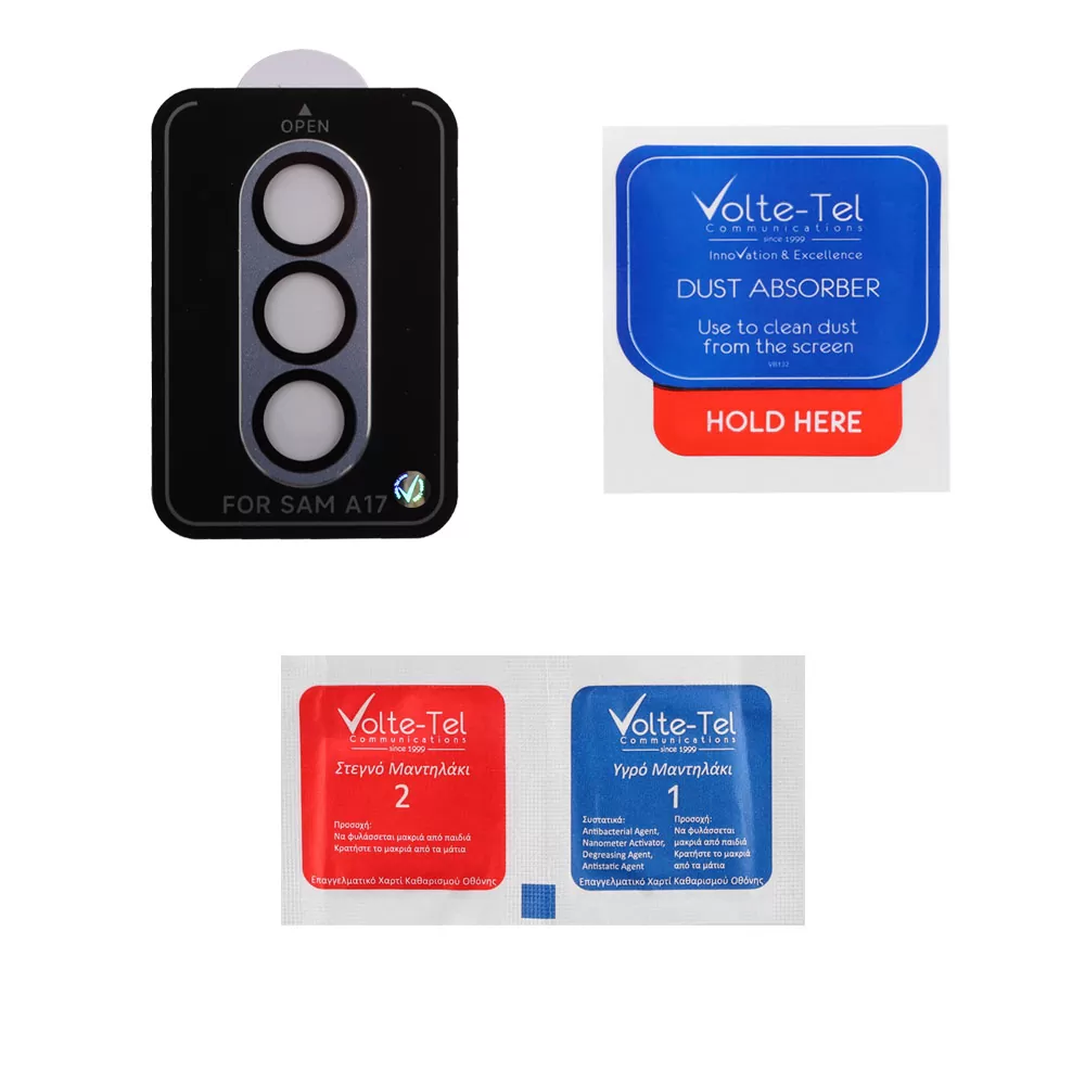 VOLTE-TEL CAMERA GLASS COVER SAMSUNG A17 4G A175/A17 5G Α176 6.7in 9H 0.30MM 3D AR ALUMINIUM-ELECTROPLATING FRAME BLUE - Image 3