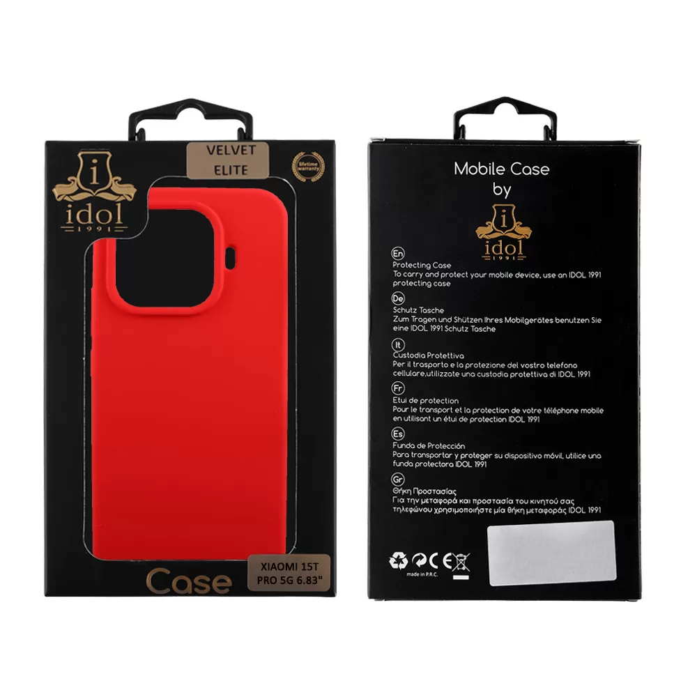 IDOL 1991 VELVET ELITE TPU ΘΗΚΗ XIAOMI 15T PRO 5G 6.83in 4 SIDE FULL CAMERA PROTECTION RED - Image 2