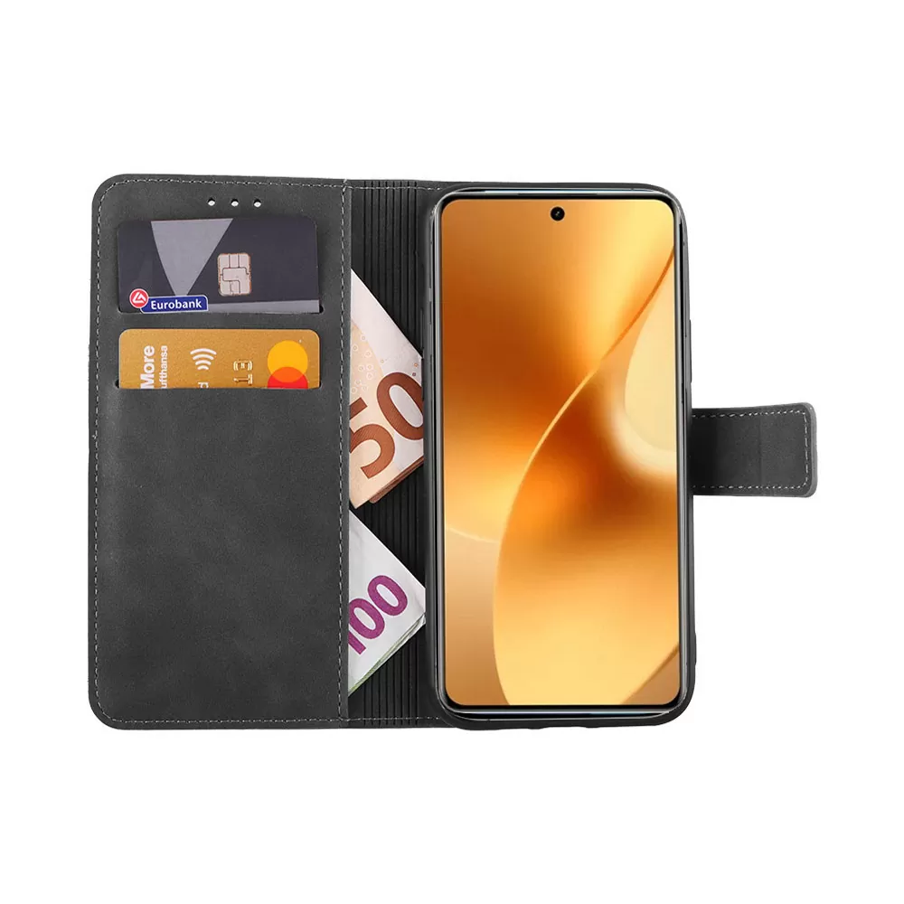 LIME ESSENTIAL ΘΗΚΗ REALME 15 PRO 5G 6.8in MAGNET BOOK STAND CLIP GREY - Image 5