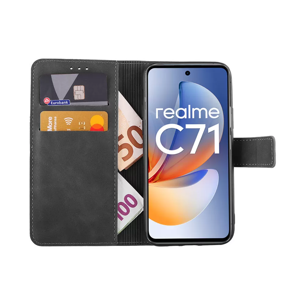 LIME ESSENTIAL ΘΗΚΗ REALME C71 6.67in MAGNET BOOK STAND CLIP GREY - Image 5