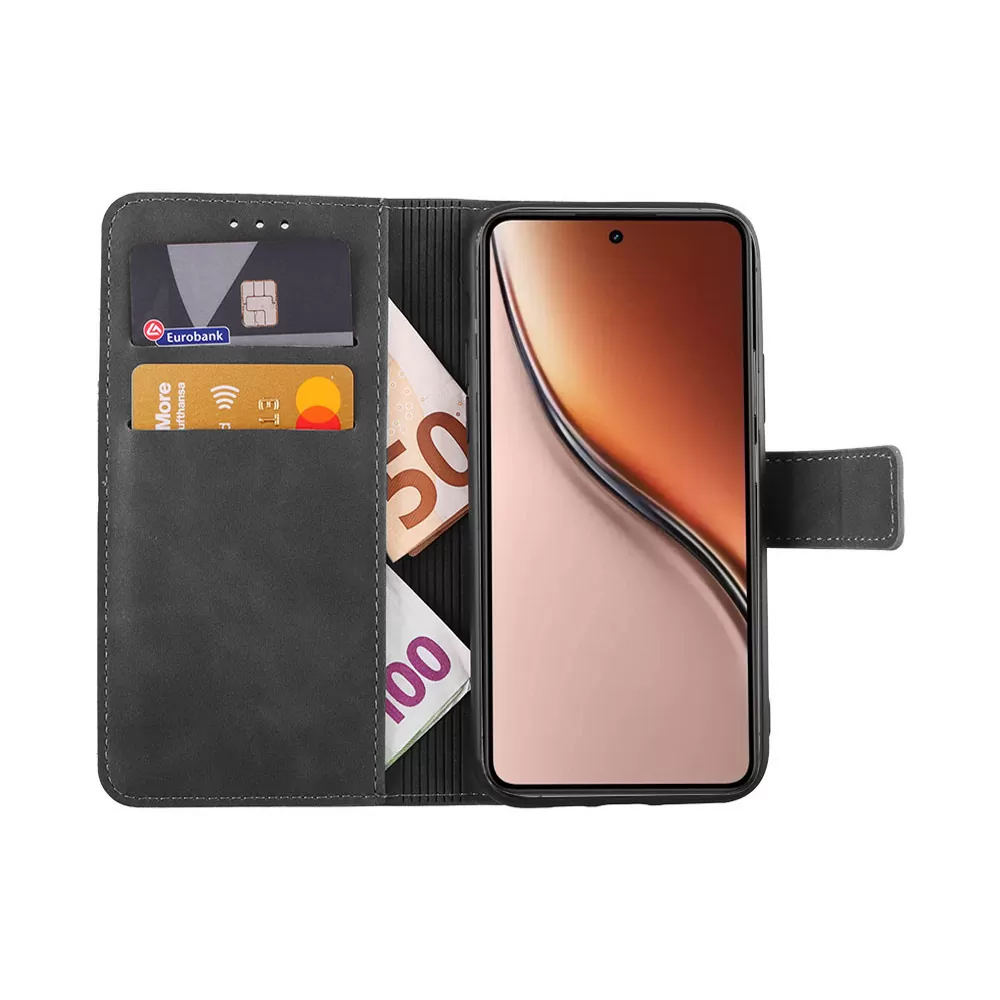 LIME ESSENTIAL ΘΗΚΗ REALME P3 5G 6.67in  MAGNET BOOK STAND CLIP GREY - Image 4