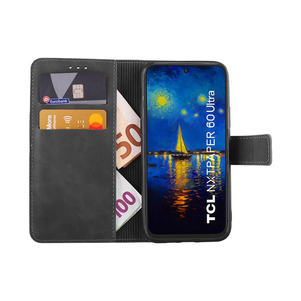 LIME ESSENTIAL ΘΗΚΗ TCL NXTPAPER 60 ULTRA 5G 7.2in MAGNET BOOK STAND CLIP GREY - Image 5