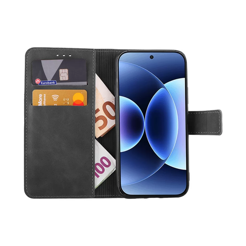 LIME ESSENTIAL ΘΗΚΗ XIAOMI 17 PRO MAX 5G 6.9in  MAGNET BOOK STAND CLIP GREY - Image 5