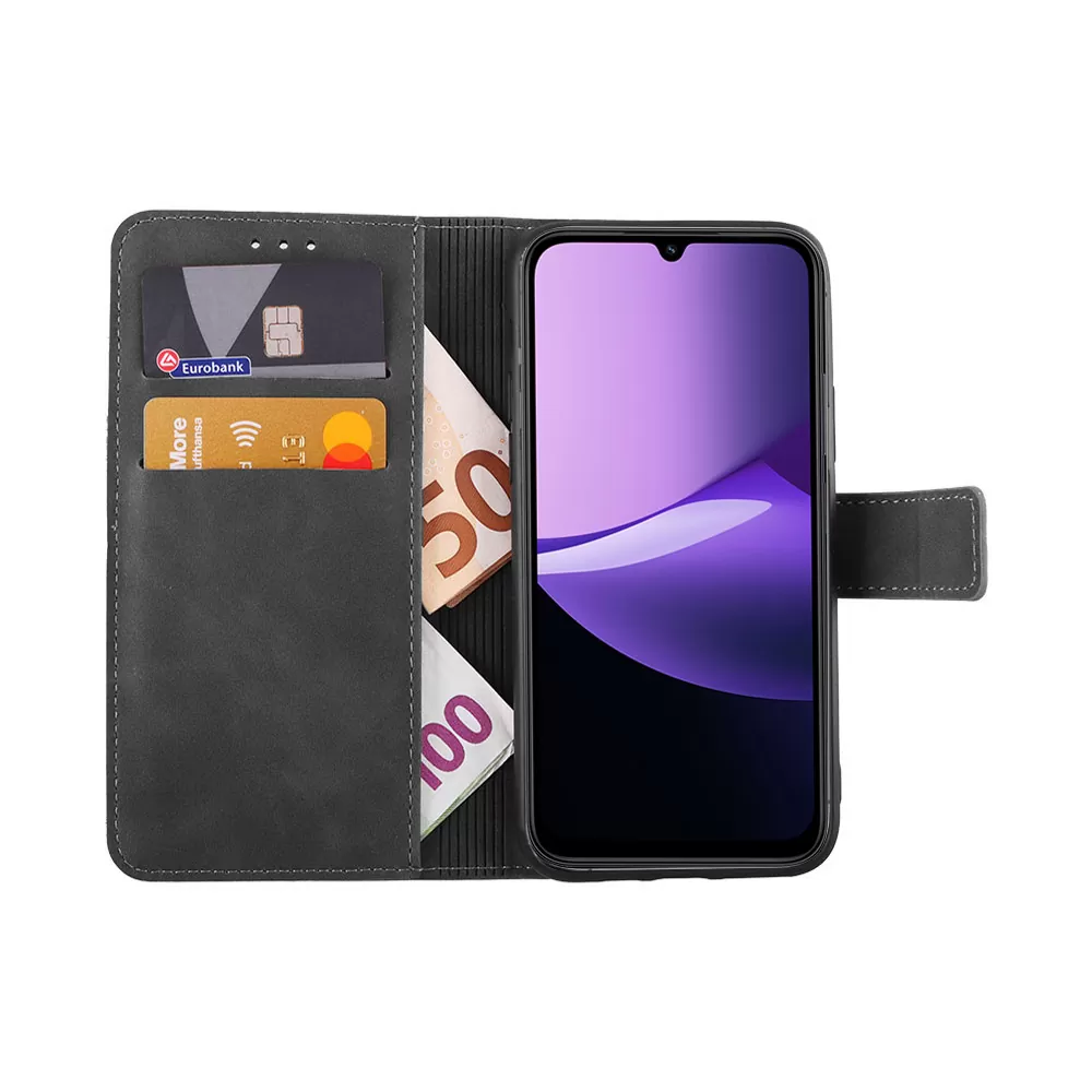 LIME ESSENTIAL ΘΗΚΗ XIAOMI REDMI 15C 5G 6.9in  MAGNET BOOK STAND CLIP DARK GREY - Image 5