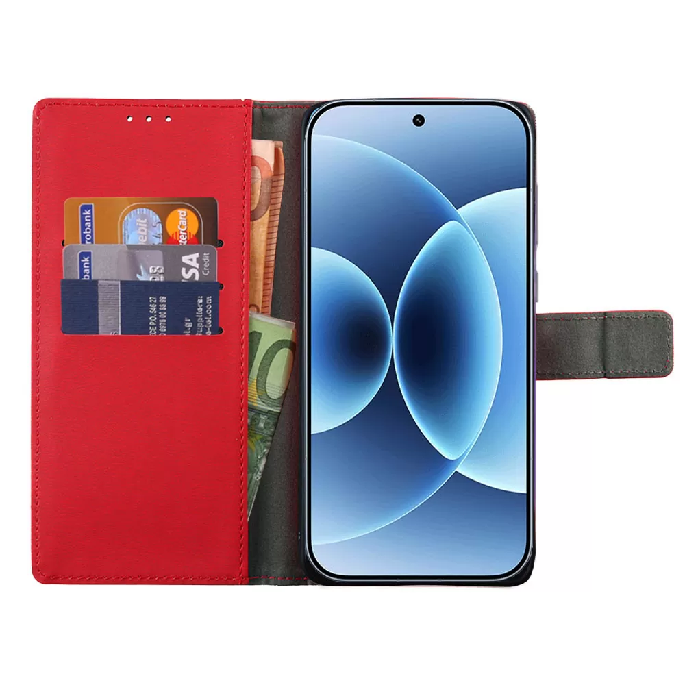 VOLTE-TEL ALLURE ΘΗΚΗ XIAOMI 17 5G 6.3in  MAGNET BOOK STAND CLIP RED - Image 6