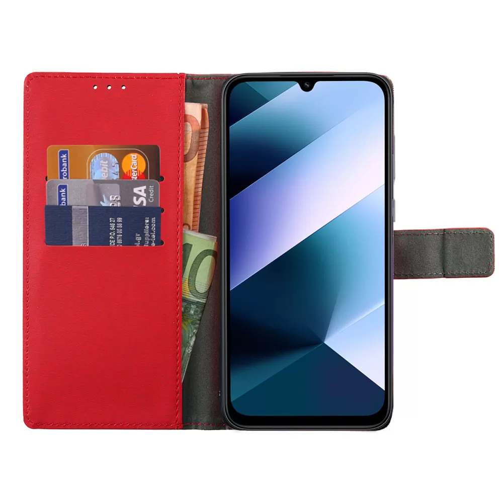 VOLTE-TEL ALLURE ΘΗΚΗ XIAOMI POCO C85 4G/ REDMI 15C 4G 6.9in  MAGNET BOOK STAND CLIP RED - Image 6