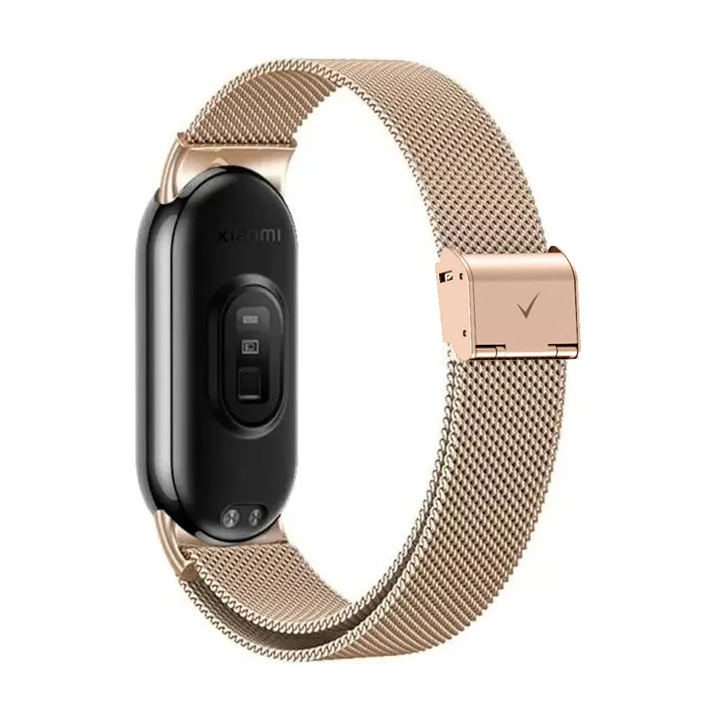 VOLTE-TEL VT155 ΛΟΥΡΑΚΙ ΡΟΛΟΓΙΟΥ ΜΕΤΑΛΛΙΚΟ XIAOMI SMART BAND 8/SMART BAND 9/SMART BAND 10 MILAN ROSE GOLD - Image 4