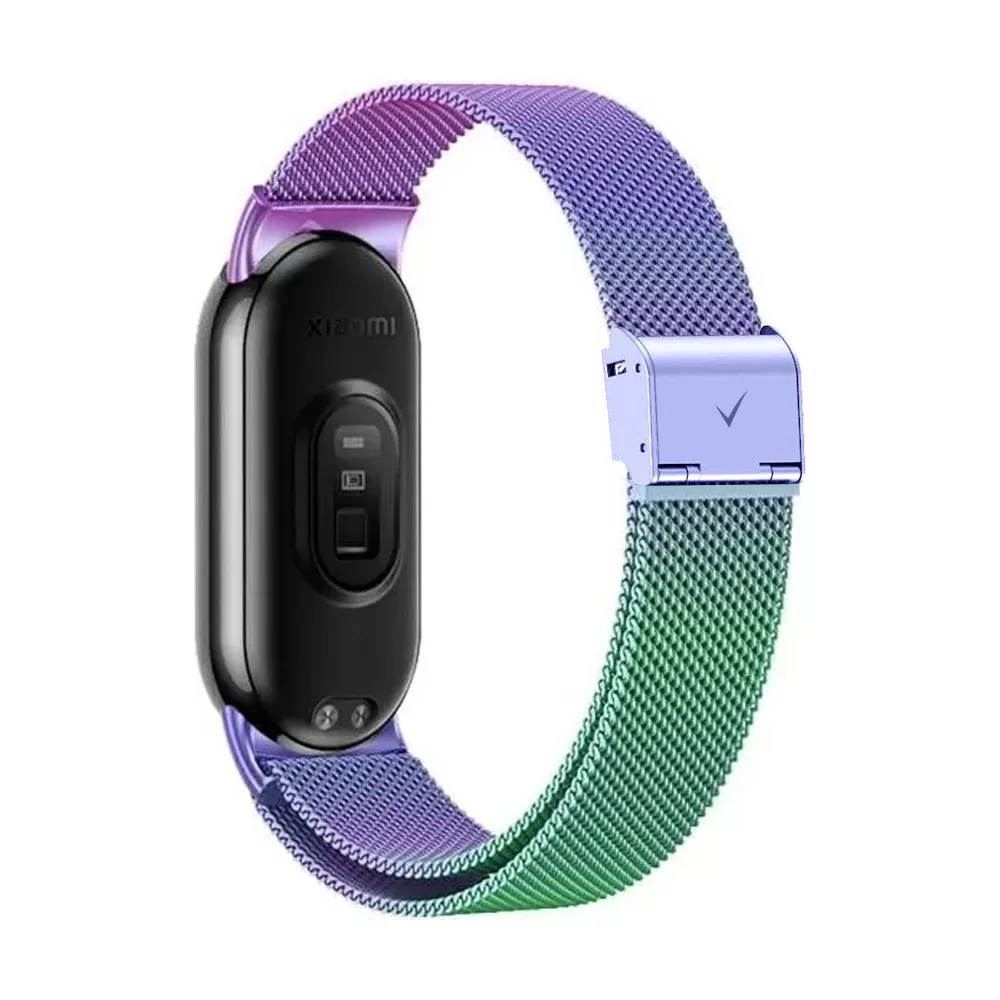 VOLTE-TEL VT155 ΛΟΥΡΑΚΙ ΡΟΛΟΓΙΟΥ ΜΕΤΑΛΛΙΚΟ XIAOMI SMART BAND 8/SMART BAND 9/SMART BAND 10 MILAN COLORFUL PURPLE - Image 4