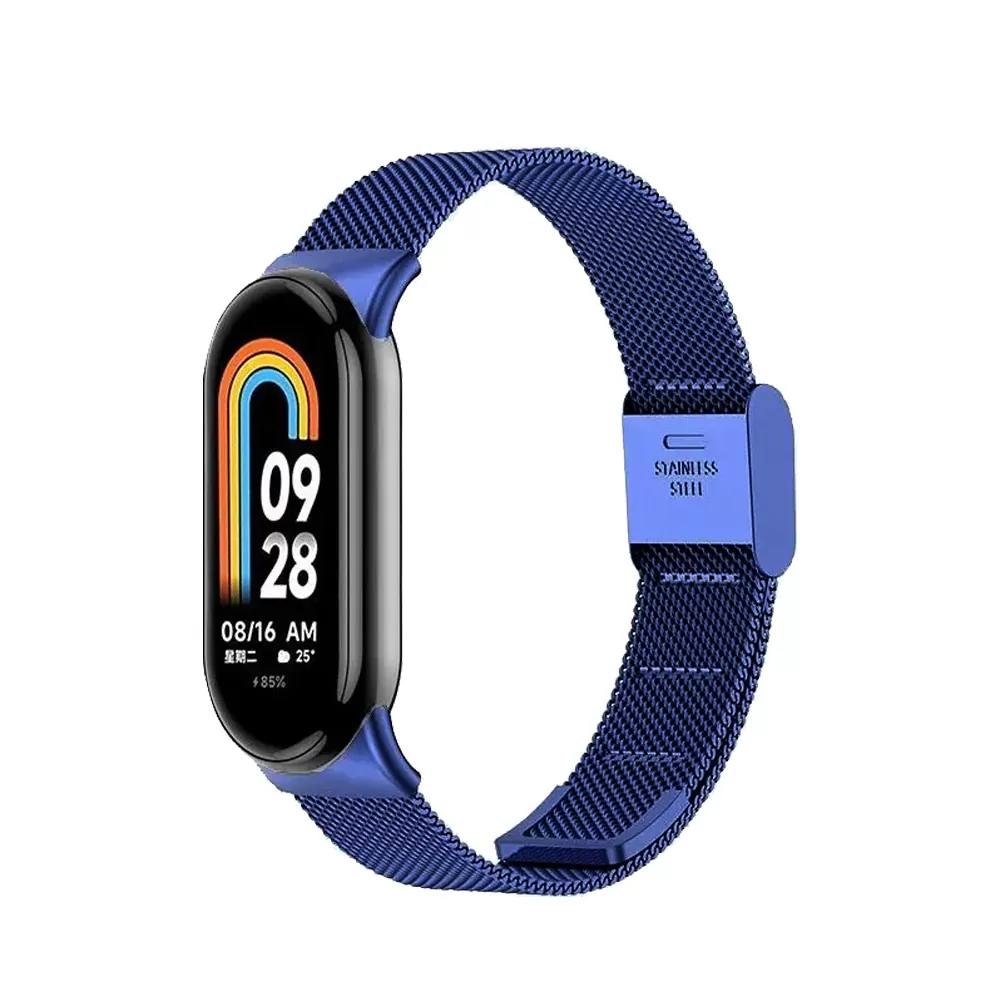 VOLTE-TEL VT155 ΛΟΥΡΑΚΙ ΡΟΛΟΓΙΟΥ ΜΕΤΑΛΛΙΚΟ XIAOMI SMART BAND 8/SMART BAND 9/SMART BAND 10 MILAN BLUE - Image 5