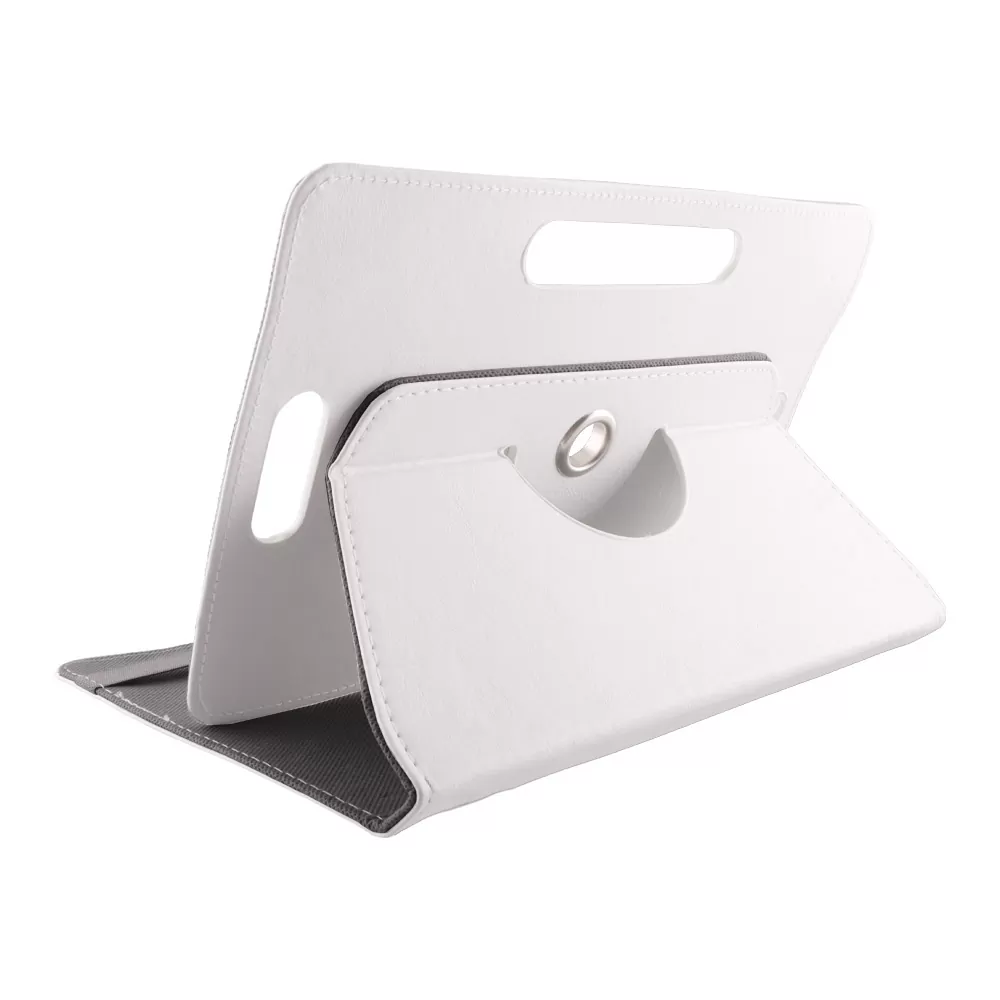 VOLTE-TEL ΘΗΚΗ TABLET 8.0" - 11.2" (25,4cm x 18cm) UNIVERSAL LEATHER BOOK ROTATING STAND WHITE - Image 2