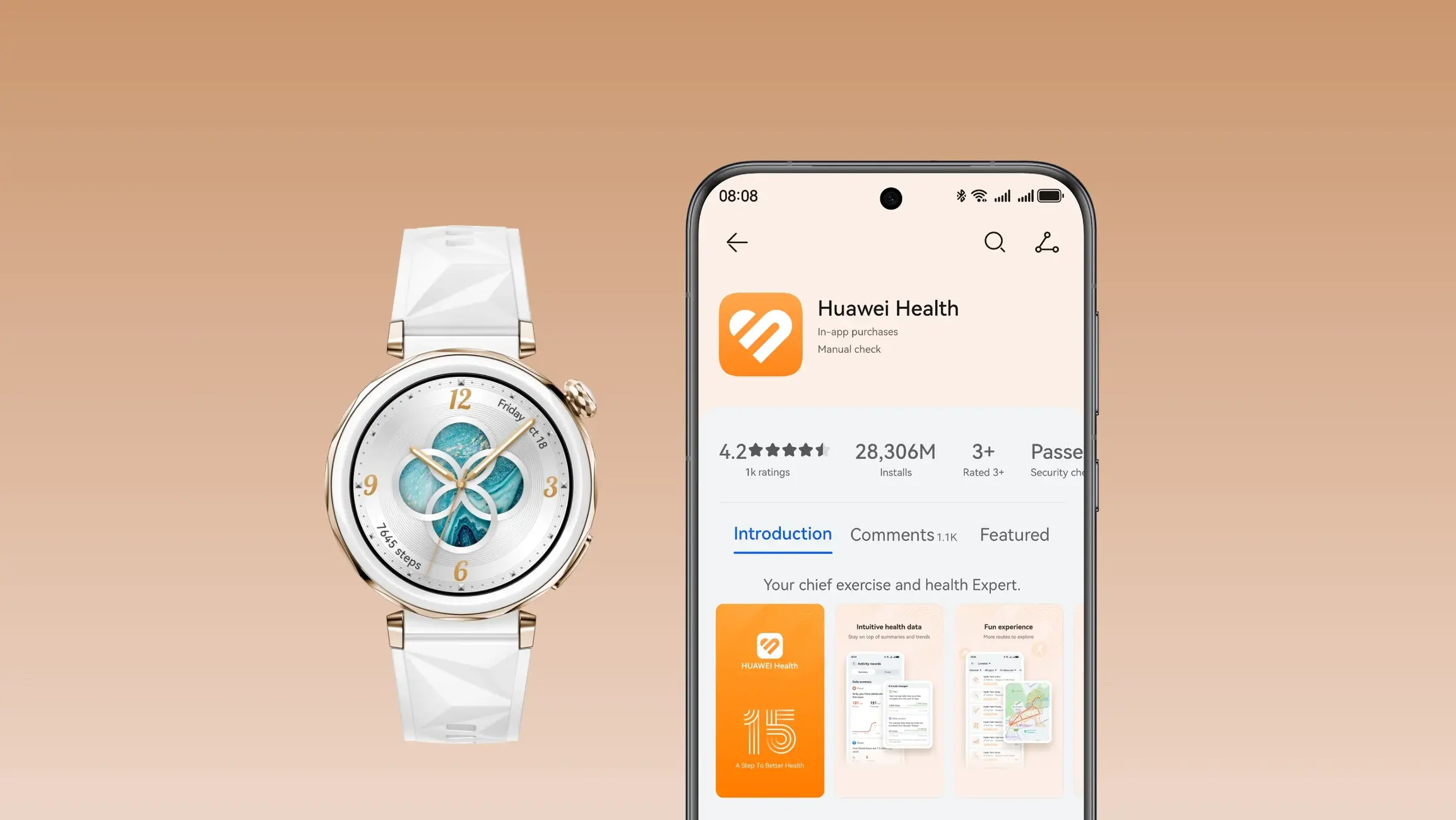 Εικόνα του SMART WATCH HUAWEI GT 5 PRO 46MM 1.43in 55020DKD ΑΔΙΑΒΡΟΧΟ BLACK GR