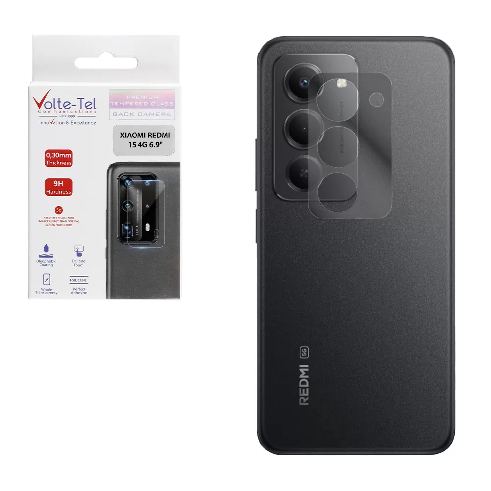 VOLTE-TEL CAMERA TEMPERED GLASS XIAOMI REDMI 15 4G 6.9in 9H 0.30mm