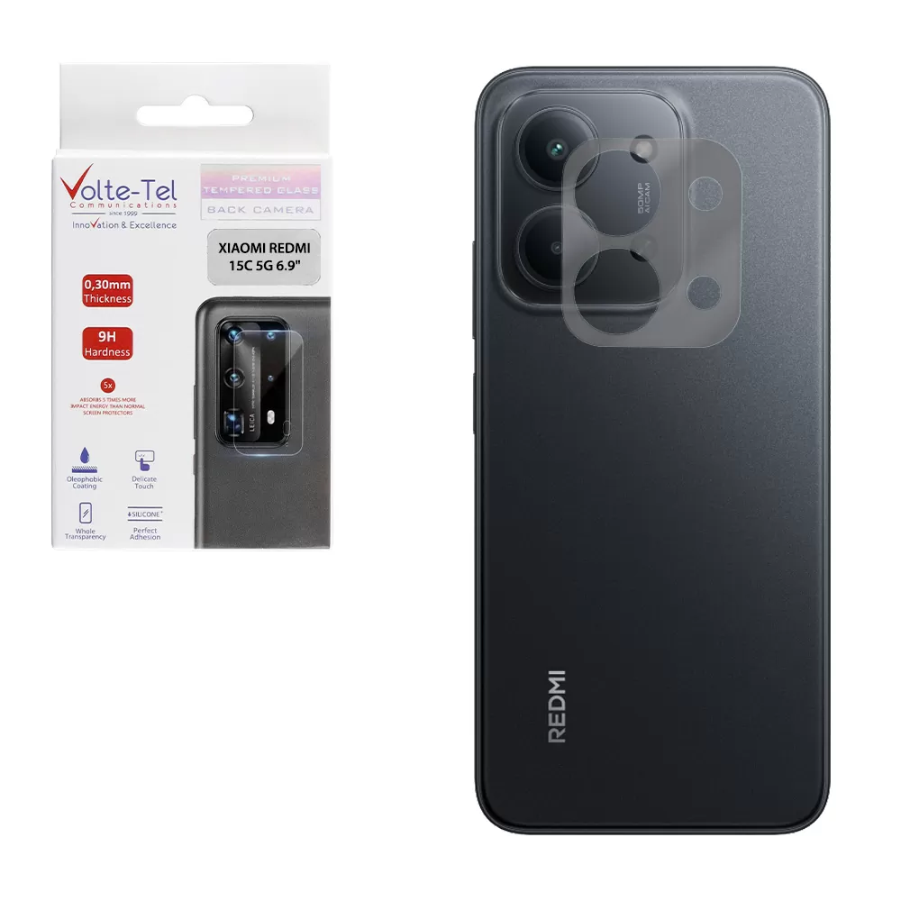 VOLTE-TEL CAMERA TEMPERED GLASS XIAOMI REDMI 15C 5G 6.9in 9H 0.30mm