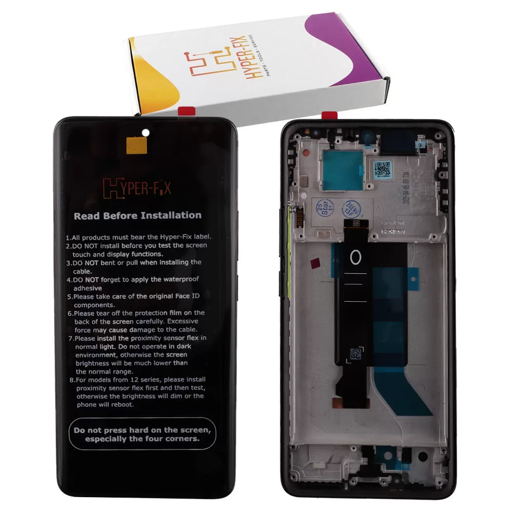 XIAOMI POCO X7 5G ΟΘΟΝΗ AMOLED + TOUCH SCREEN + LENS + FRAME HF-5600010O16P00 BLACK HYPER-FIX SERVICE PACK