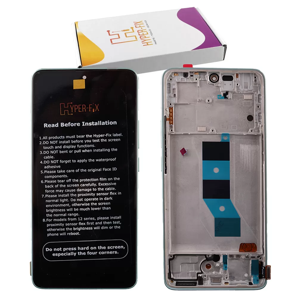 XIAOMI REDMI NOTE 14 5G ΟΘΟΝΗ AMOLED + TOUCH SCREEN + LENS + FRAME HF-56001800O1700 BLUE OLED HYPER-FIX SERVICE PACK