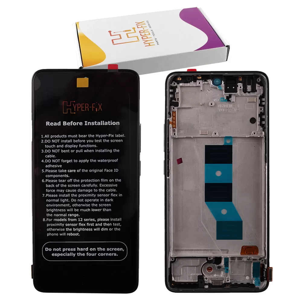 XIAOMI REDMI NOTE 14 5G ΟΘΟΝΗ AMOLED + TOUCH SCREEN + LENS + FRAME HF-56002000O1700 BLACK OLED HYPER-FIX SERVICE PACK