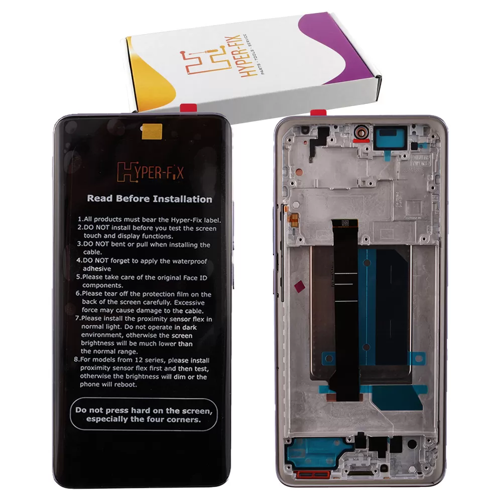 XIAOMI REDMI NOTE 14 PRO PLUS 5G ΟΘΟΝΗ AMOLED + TOUCH SCREEN + LENS + FRAME HF-5600180O16U00 PURPLE HYPER-FIX SERVICE PACK