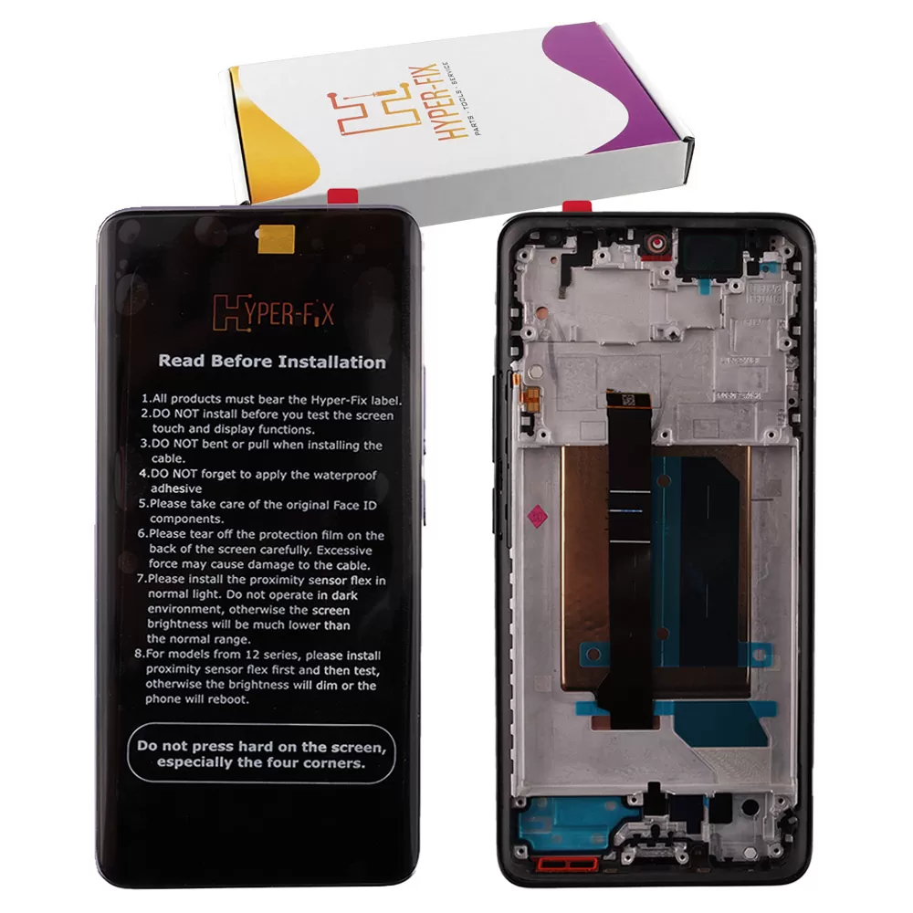XIAOMI REDMI NOTE 14 PRO PLUS 5G ΟΘΟΝΗ AMOLED + TOUCH SCREEN + LENS + FRAME HF-5600190O16U00 BLACK HYPER-FIX SERVICE PACK