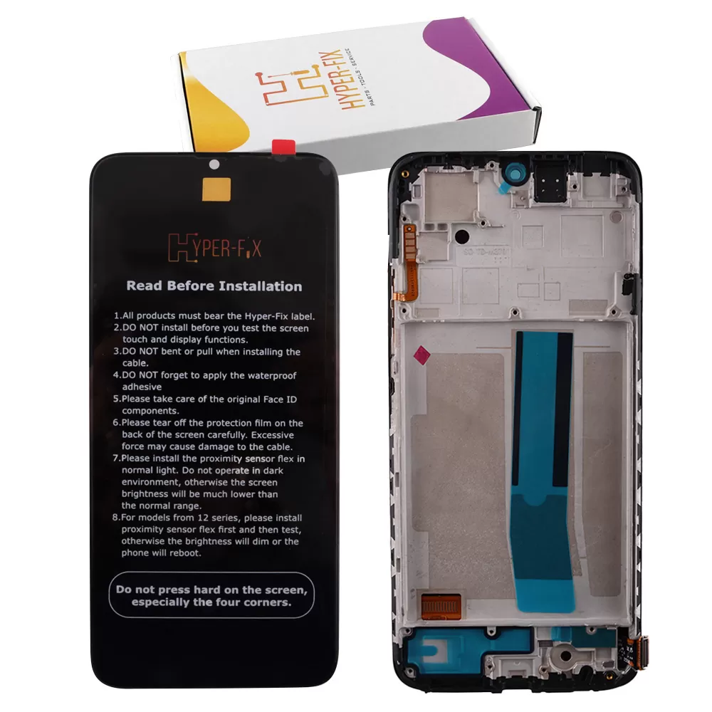 XIAOMI REDMI NOTE 11 NFC/NOTE 11S 4G/NOTE 12S /POCO M4 PRO 4G ΟΘΟΝΗ TFT + TOUCH SCREEN + LENS + FRAME HF-560001K7SR00 BLACK HYPE