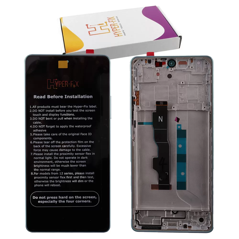 XIAOMI REDMI NOTE 13 5G ΟΘΟΝΗ AMOLED + TOUCH SCREEN + LENS + FRAME HF-5600030N1700 BLUE HYPER-FIX SERVICE PACK