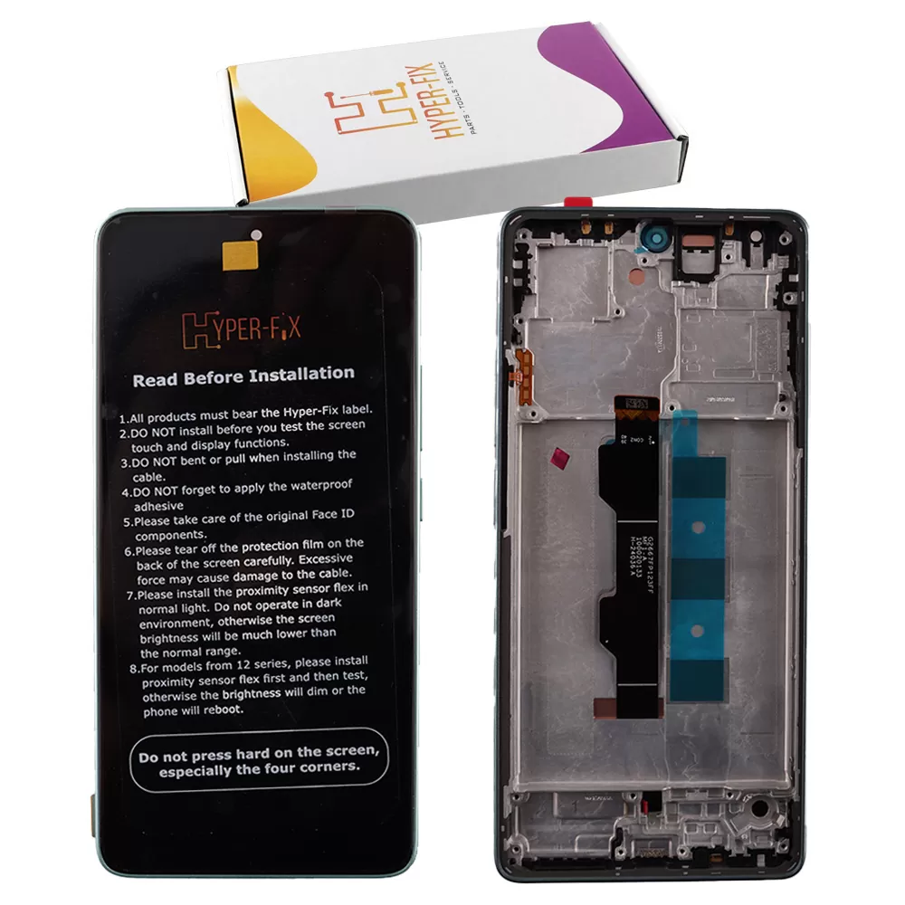 XIAOMI REDMI NOTE 13 PRO 4G/POCO M6 PRO 4G ΟΘΟΝΗ + TOUCH SCREEN + LENS + FRAME HF-56000100N600 GREEN HYPER-FIX SERVICE PACK