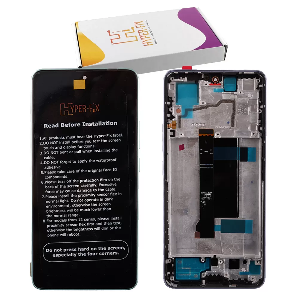 XIAOMI REDMI NOTE 13 PRO 5G/POCO X6 5G ΟΘΟΝΗ AMOLED + TOUCH SCREEN + LENS + FRAME HF-5600030N1600 PURPLE HYPER-FIX SERVICE PACK