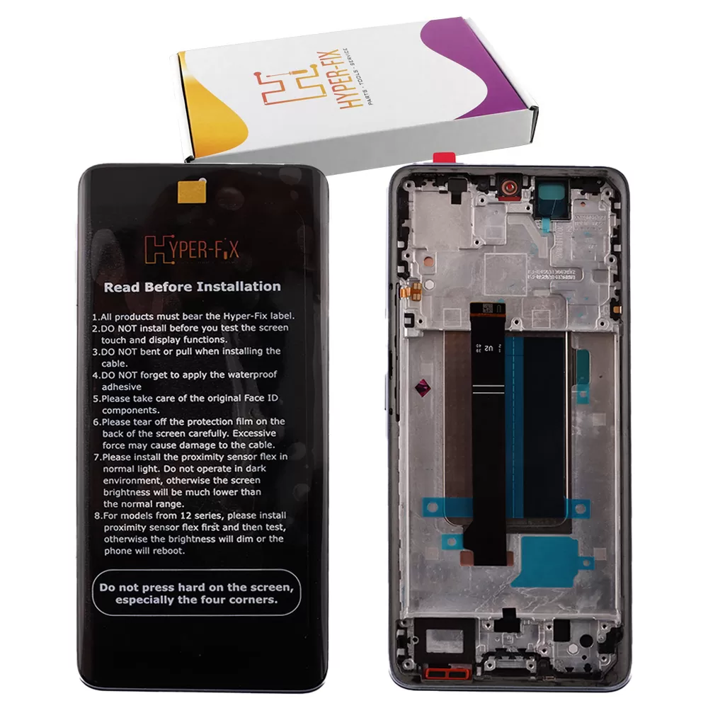 XIAOMI REDMI NOTE 13 PRO PLUS 5G ΟΘΟΝΗ + TOUCH SCREEN + LENS + FRAME HF-560003N16U00 PURPLE HYPER-FIX SERVICE PACK