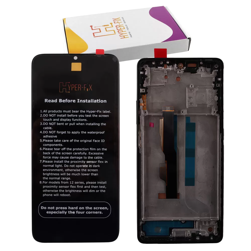 XIAOMI REDMI NOTE 13 5G ΟΘΟΝΗ AMOLED + TOUCH SCREEN + LENS + FRAME HF-5600020N1700 BLACK TFT HYPER-FIX SERVICE PACK