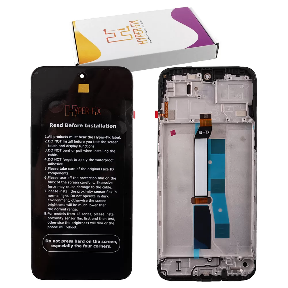 XIAOMI REDMI 15 4G/POCO M7 4G GLOBAL VERSION ΟΘΟΝΗ + TOUCH SCREEN + LENS + FRAME HF-560001O19AP00 BLACK HYPER-FIX SERVICE PACK