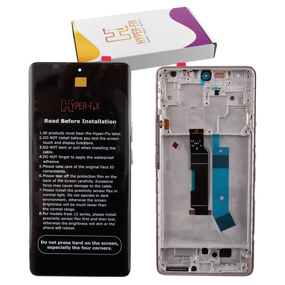 XIAOMI REDMI NOTE 14 PRO 4G ΟΘΟΝΗ AMOLED + TOUCH SCREEN + LENS + FRAME HF-560002000O600 PURPLE HYPER-FIX SERVICE PACK