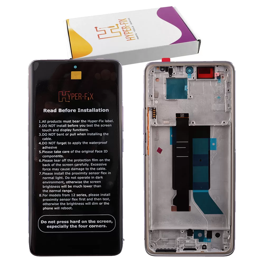XIAOMI REDMI NOTE 14 PRO 5G ΟΘΟΝΗ AMOLED + TOUCH SCREEN + LENS + FRAME HF-56002400O1600 PURPLE HYPER-FIX SERVICE PACK