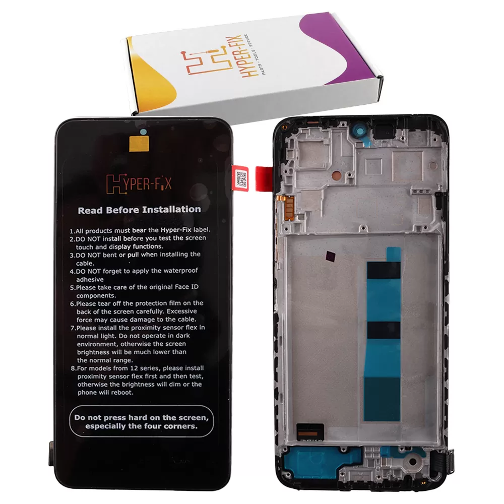 XIAOMI REDMI NOTE 12 4G ΟΘΟΝΗ TFT + TOUCH SCREEN + LENS + FRAME HF-56000100M700 BLACK HYPER-FIX SERVICE PACK