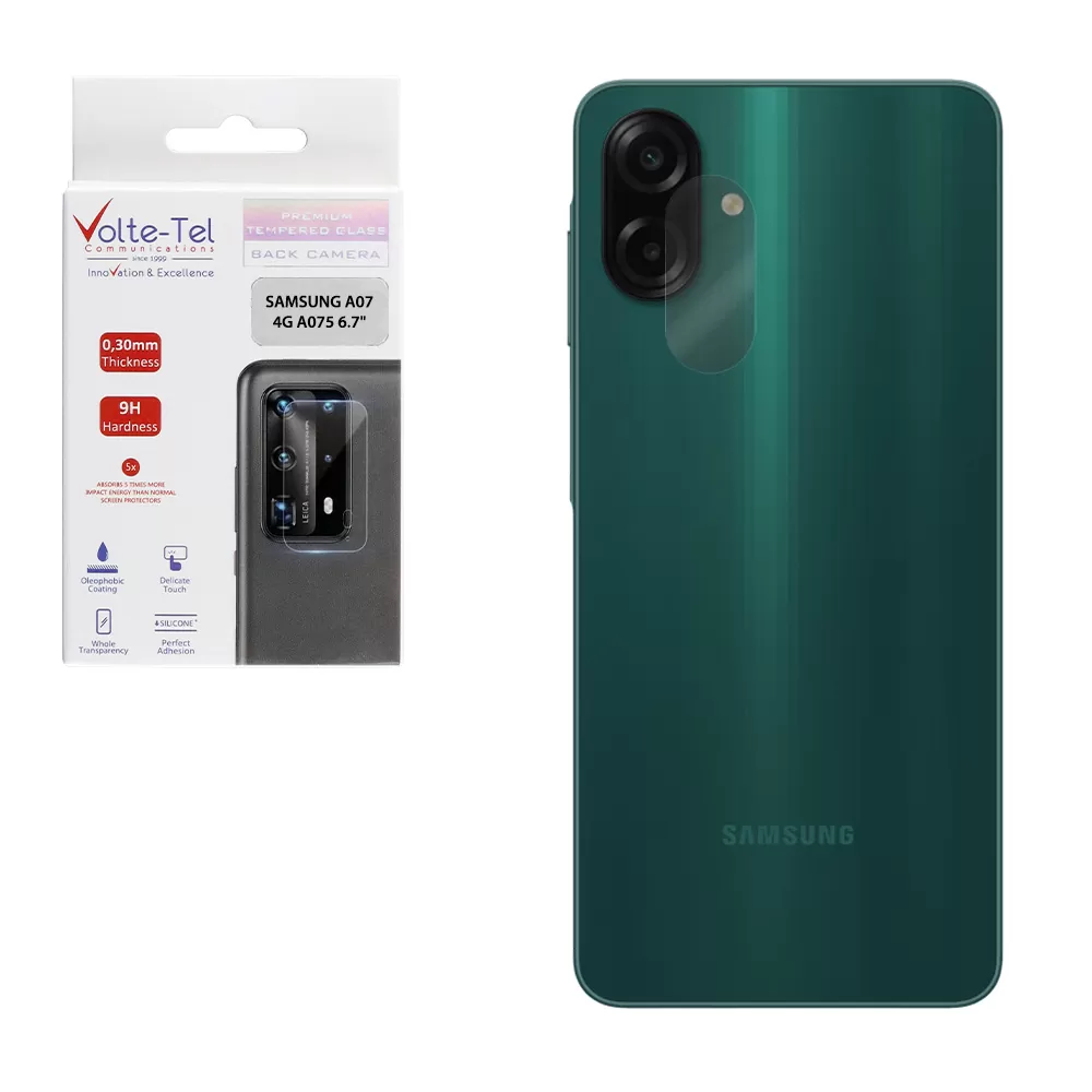 VOLTE-TEL CAMERA TEMPERED GLASS SAMSUNG A07 4G A075 6.7in 9H 0.30mm