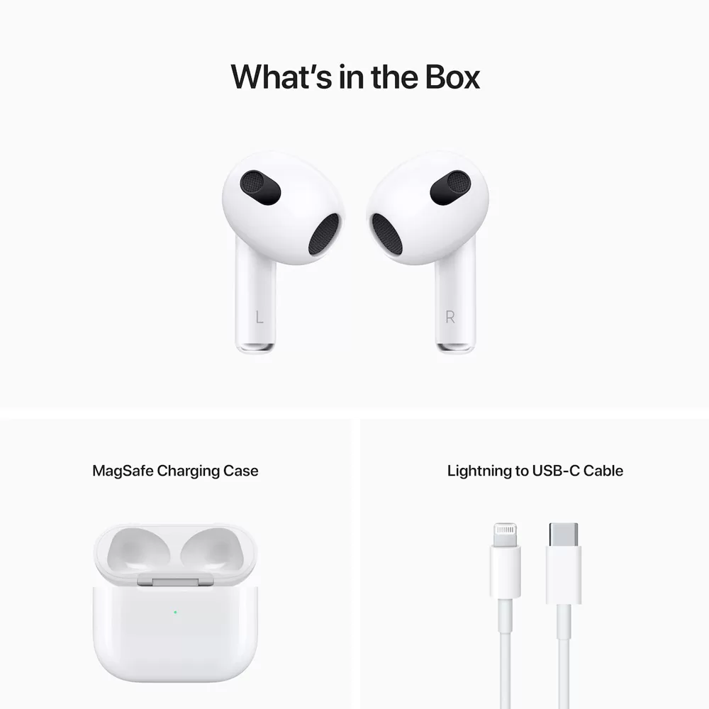APPLE AIRPODS MME73ZM/A (3RD GENERATION) V5.0 IPX4 ΑΔΙΑΒΡΟΧΑ ΜΕ ΘΗΚΗ MAGSAFE ΦΟΡΤΙΣΗΣ - ΜΕΤΑΦΟΡΑΣ WHITE GR - Image 2
