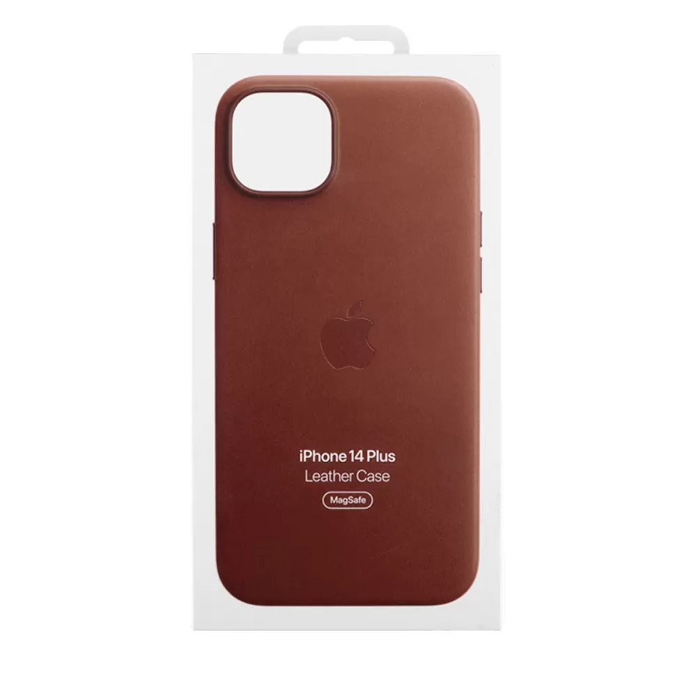 ΘΗΚΗ IPHONE 14 PLUS MPPD3ZM/A LEATHER MAGSAFE COVER UMBER PACKING OR - Image 2