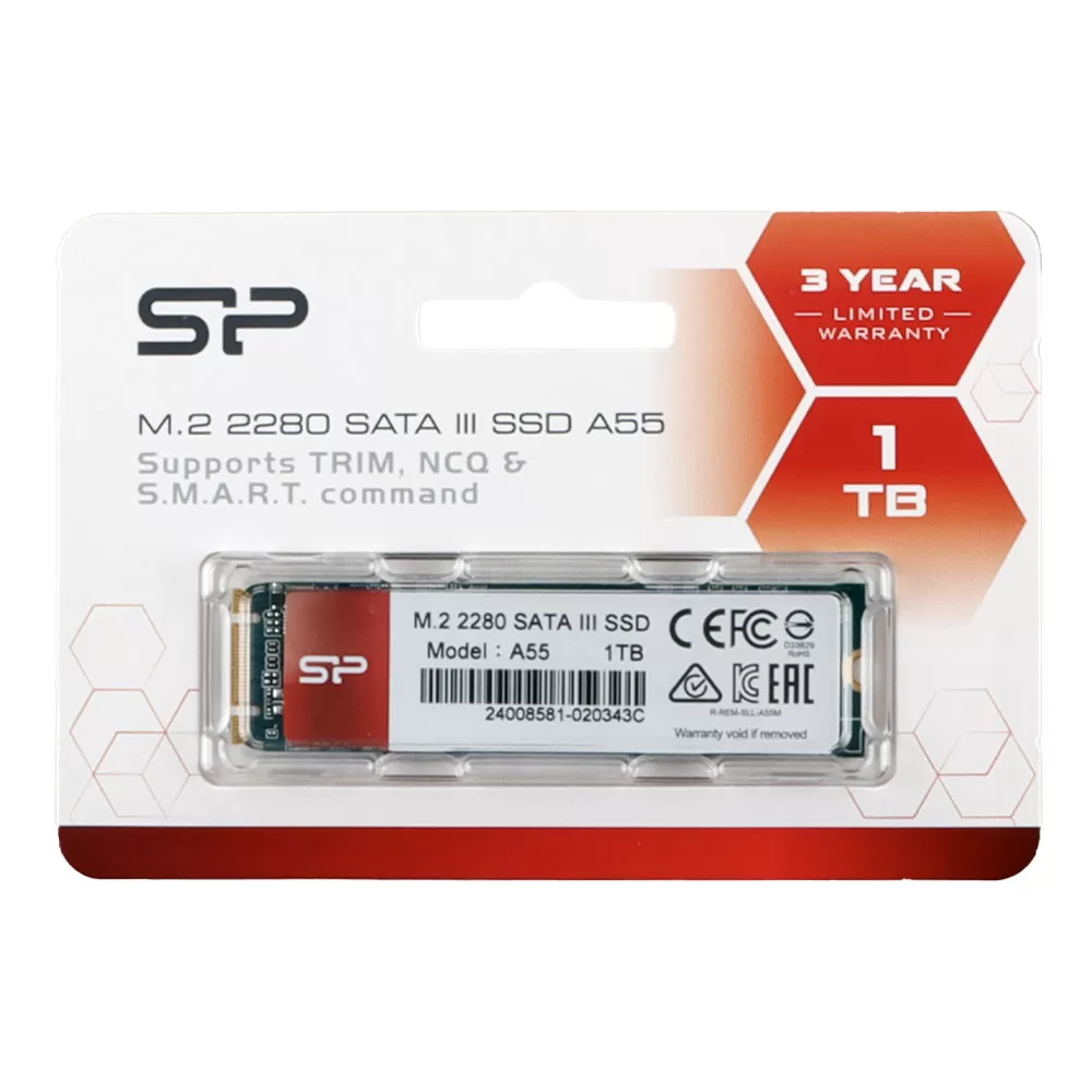 SILICON POWER A55 SSD SATA III M2 2280 3D NAND SLC CACHE 1TB 6GBPS R/W 560/530MB/s - Image 2