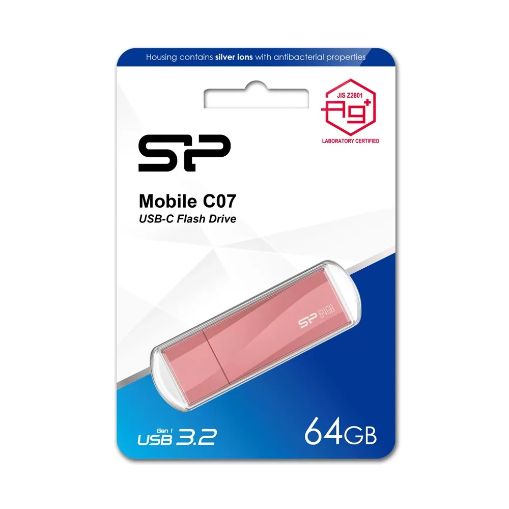 SILICON POWER USB - TYPE C FLASH DRIVE 64GB USB 3.2 GEN.1 +OTG C07 SP064GBUC3C07V1P PINK - Image 2