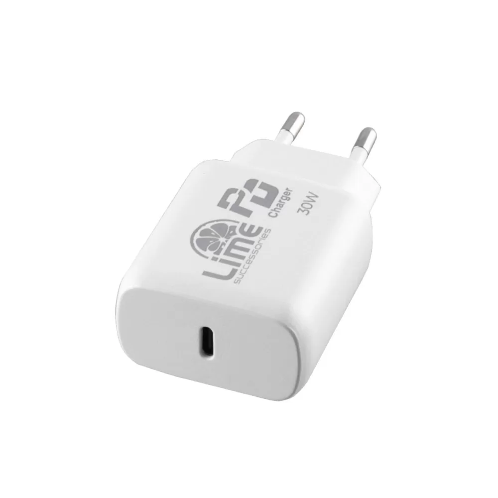 LIME TYPE C PD 3.0 SUPER FAST TRAVEL LTC30W 4.0A 30W+ ΦΟΡΤΙΣΗΣ-DATA LCC03 TYPE C TO TYPE C 40W WHITE - Image 8