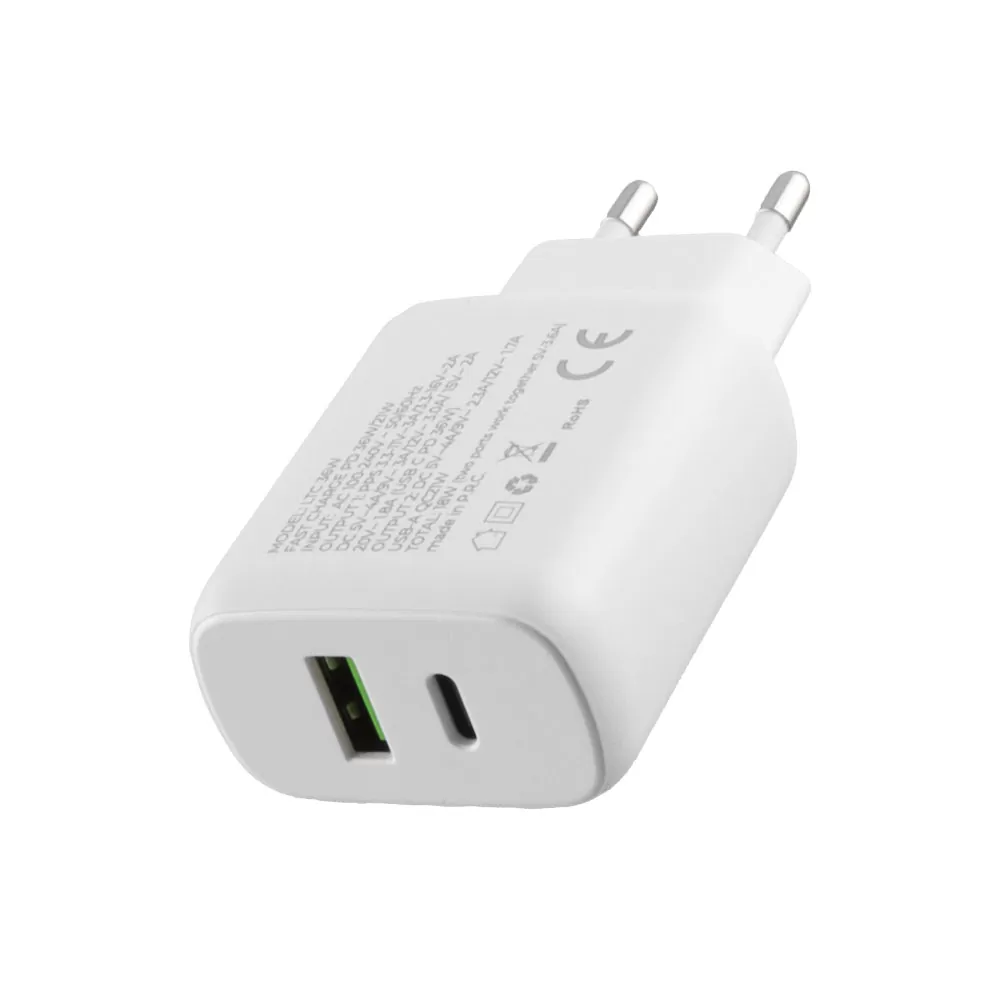 LIME TYPE C PD 3.0 DUAL SUPER FAST TRAVEL LTC36W 4.0A 36W - USB QC 3.0 21W max 36W WHITE - Image 6