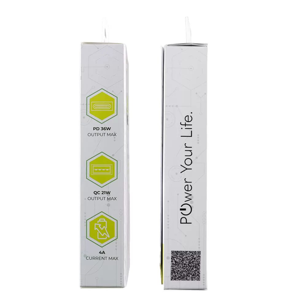 LIME TYPE C PD 3.0 DUAL SUPER FAST TRAVEL LTC36W 4.0A 36W - USB QC 3.0 21W max 36W WHITE - Image 3
