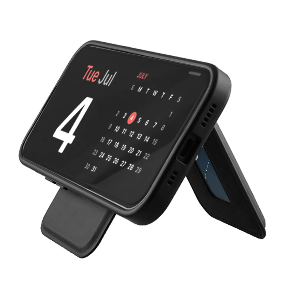 VOLTE-TEL ΘΗΚΗ ΚΑΡΤΩΝ MAGSAFE MAGNETIC ANTI-RF ME STAND LEATHER BLACΚ - Image 7