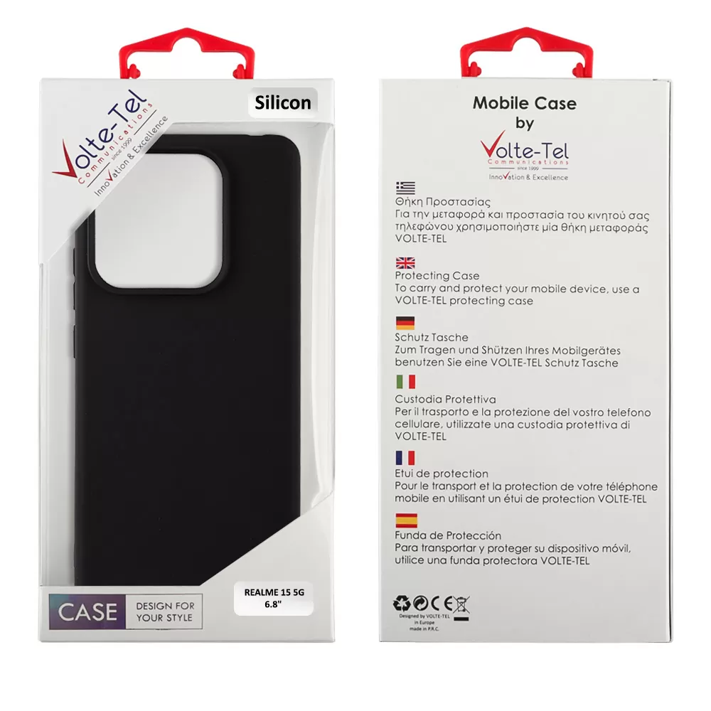 VOLTE-TEL SILICON TPU ΘΗΚΗ REALME 15 5G 6.8in  CAMERA GUARD BLACK - Image 2