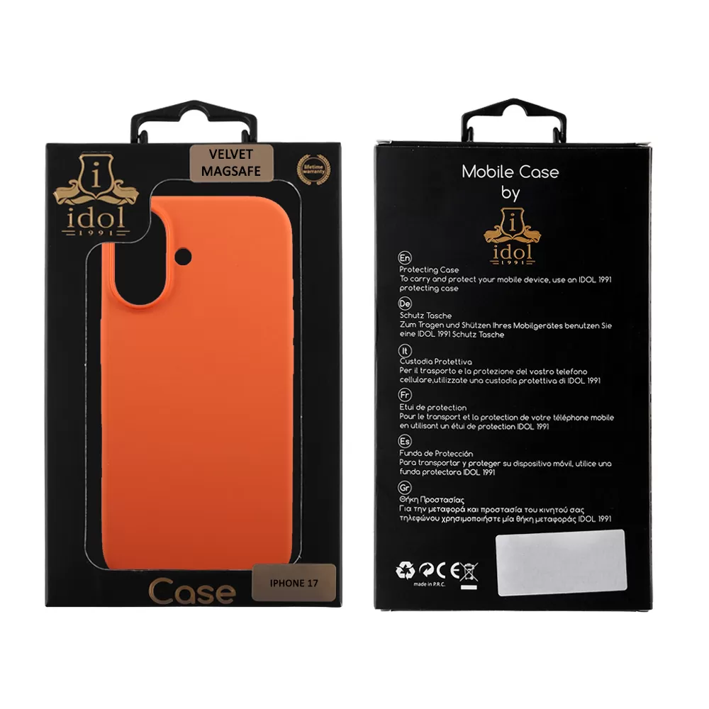 IDOL 1991 ΘΗΚΗ IPHONE 17 6.3" VELVET MAGSAFE TPU CAMERA GUARD ORANGE - Image 2
