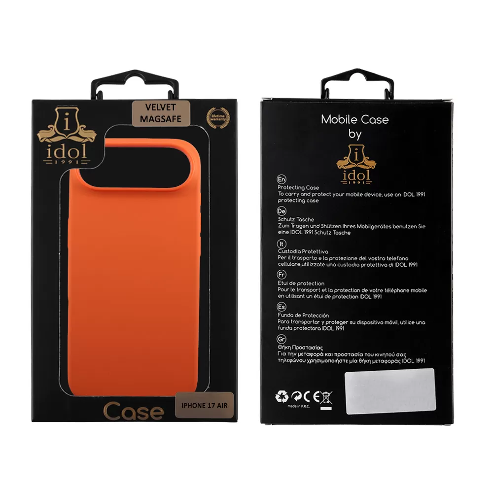 IDOL 1991 ΘΗΚΗ IPHONE 17 AIR 6.5" VELVET MAGSAFE TPU CAMERA GUARD ORANGE - Image 2