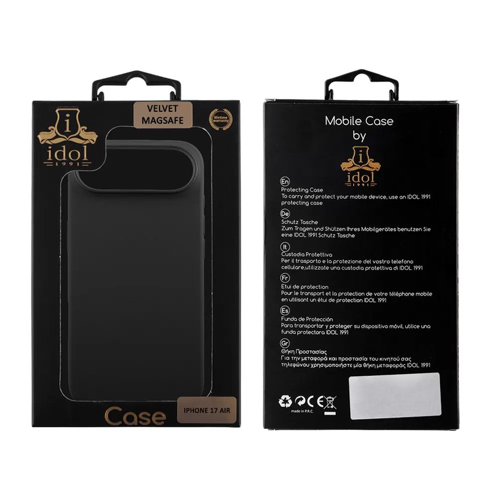 IDOL 1991 ΘΗΚΗ IPHONE 17 AIR 6.5" VELVET MAGSAFE TPU CAMERA GUARD BLACK - Image 2