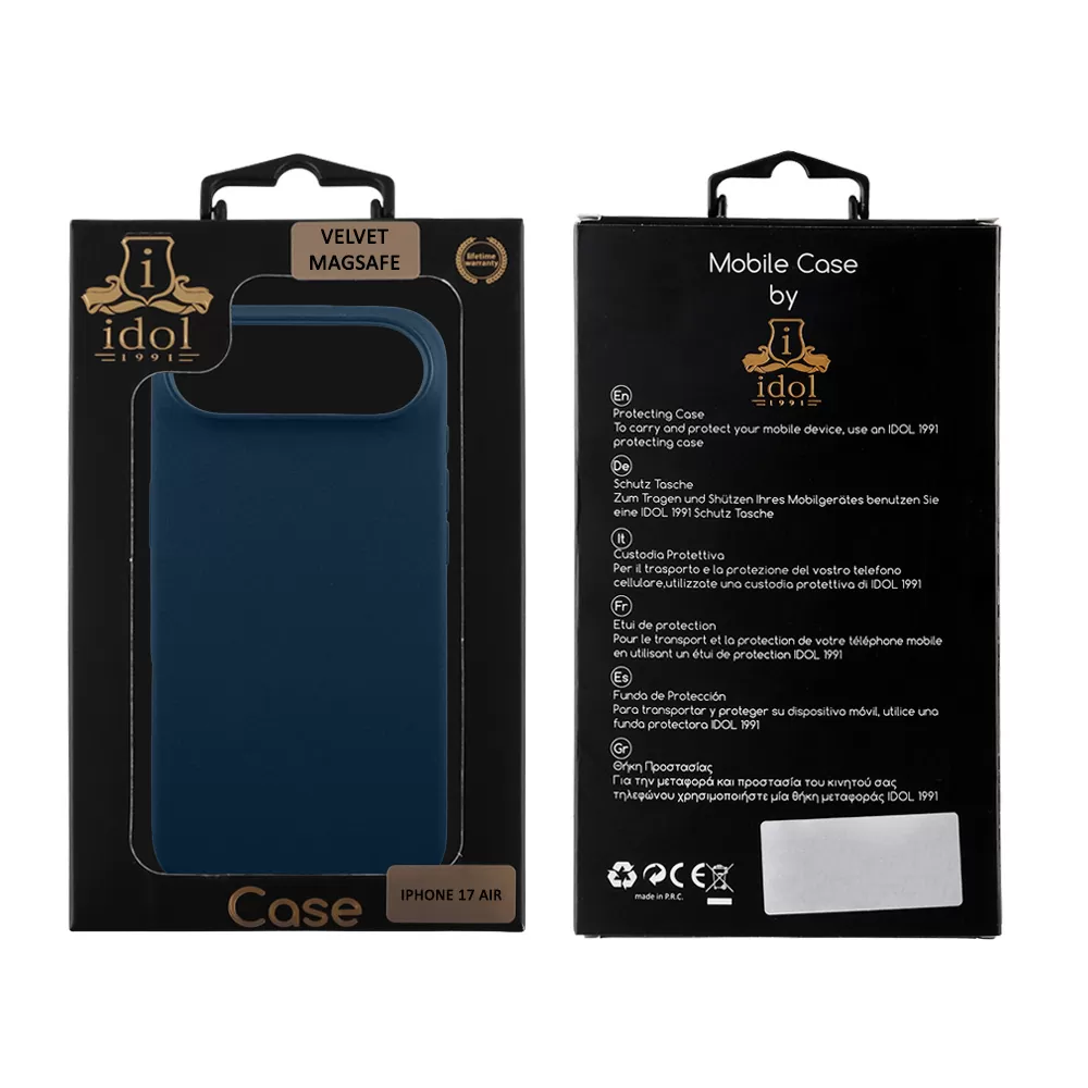 IDOL 1991 ΘΗΚΗ IPHONE 17 AIR 6.5" VELVET MAGSAFE TPU CAMERA GUARD BLUE - Image 2